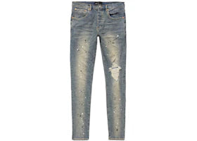 Purple Brand Blotted Paint Blowout Jeans Mid Indigo - vue 360