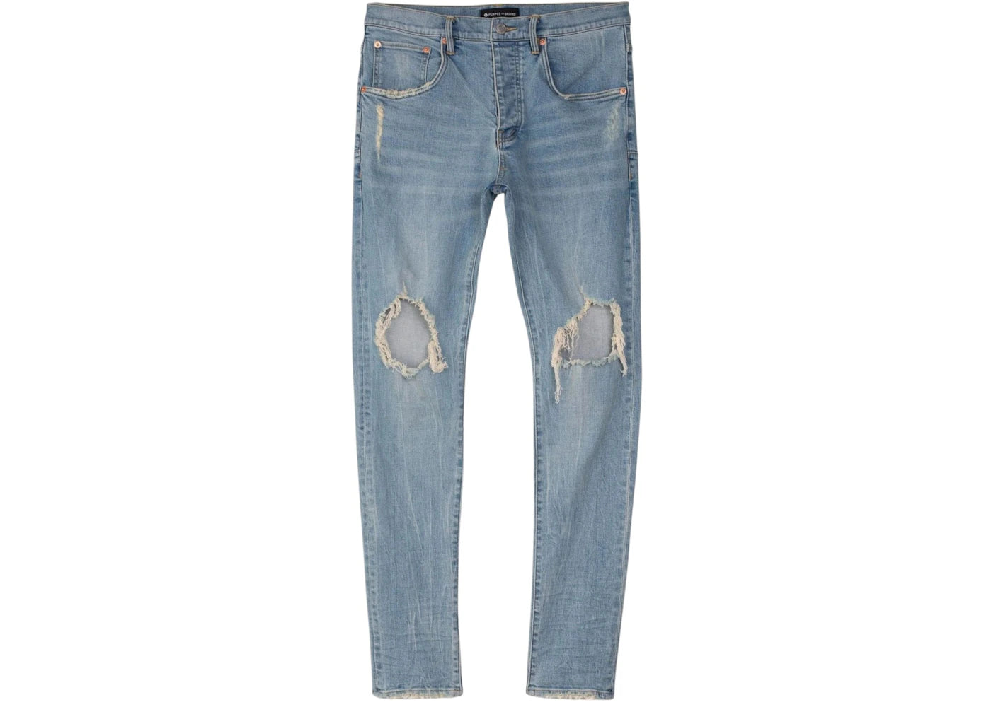Purple Brand Drop Fit Midrise Tapered Leg Lt Indigo Jeans Indigo - vue 360