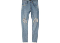 Purple Brand Drop Fit Midrise Tapered Leg Lt Indigo Jeans Indigo
