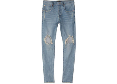 Purple Brand Drop Fit Midrise Tapered Leg Lt Indigo Jeans Indigo
