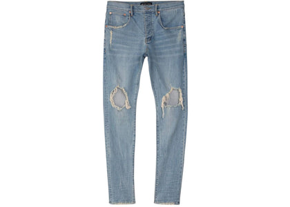 Purple Brand Drop Fit Midrise Tapered Leg Lt Indigo Jeans Indigo - authentic Purple Brand product