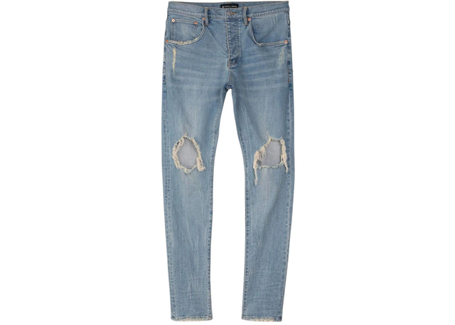 Purple Brand Drop Fit Midrise Tapered Leg Lt Indigo Jeans Indigo