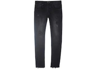 Purple Brand Black Repair Dropped Fit Jeans Black