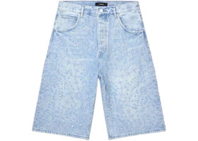 Purple Brand Embellished LT Short Light Indigo - vue 360