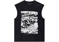 Purple Brand Foil Tank Top Black