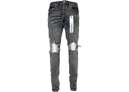 Purple Brand Grey Dirty Blowout Jean Black - authentic Purple Brand product
