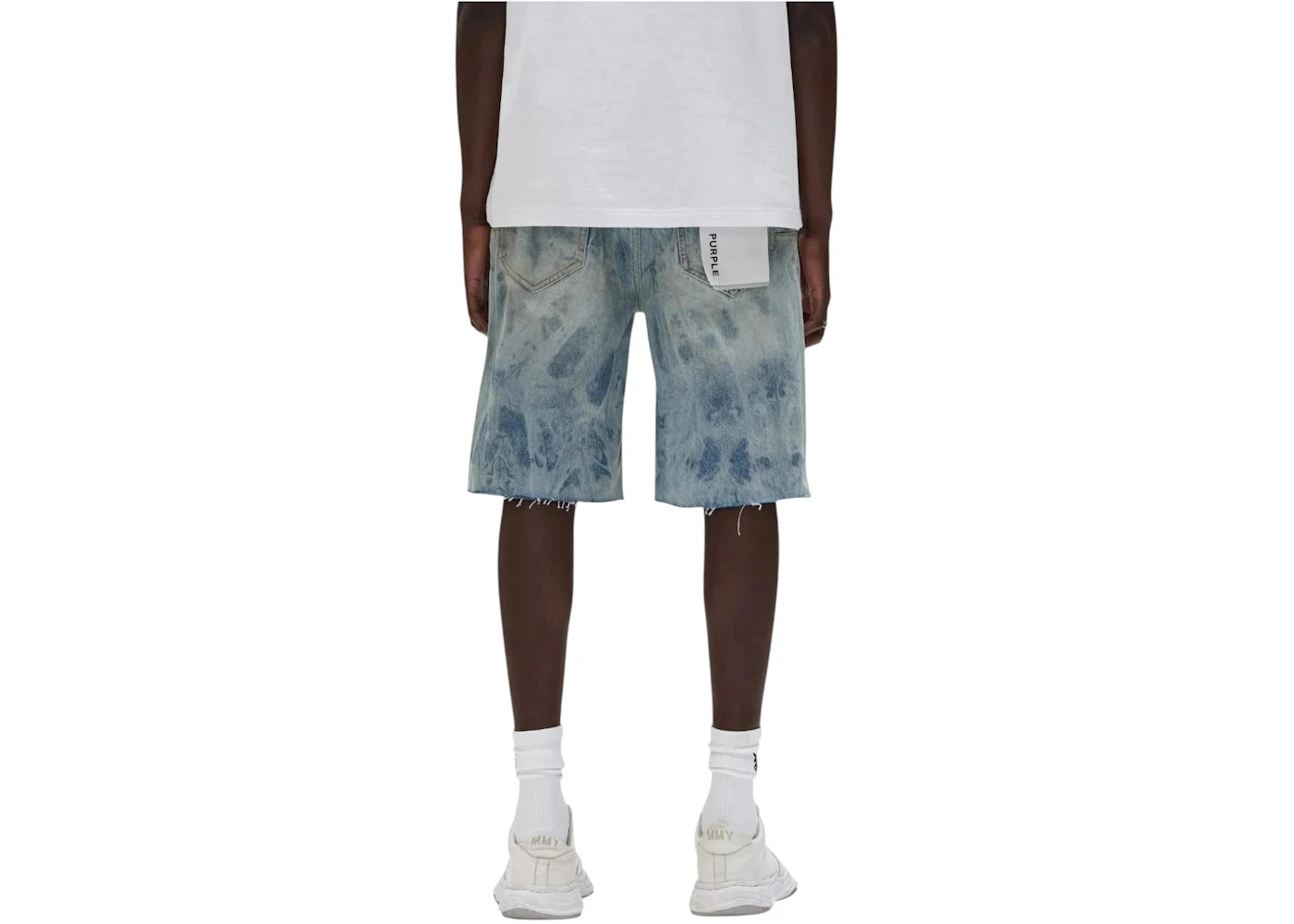 Purple Brand Grunge Print Shorts Indigo - vue secondaire B
