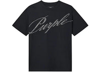 Purple Brand HWT Crystal Jersey SS Tee Black