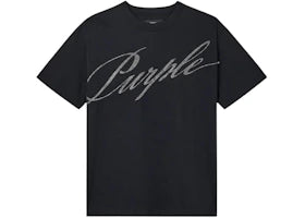 Purple Brand HWT Crystal Jersey SS Tee Black