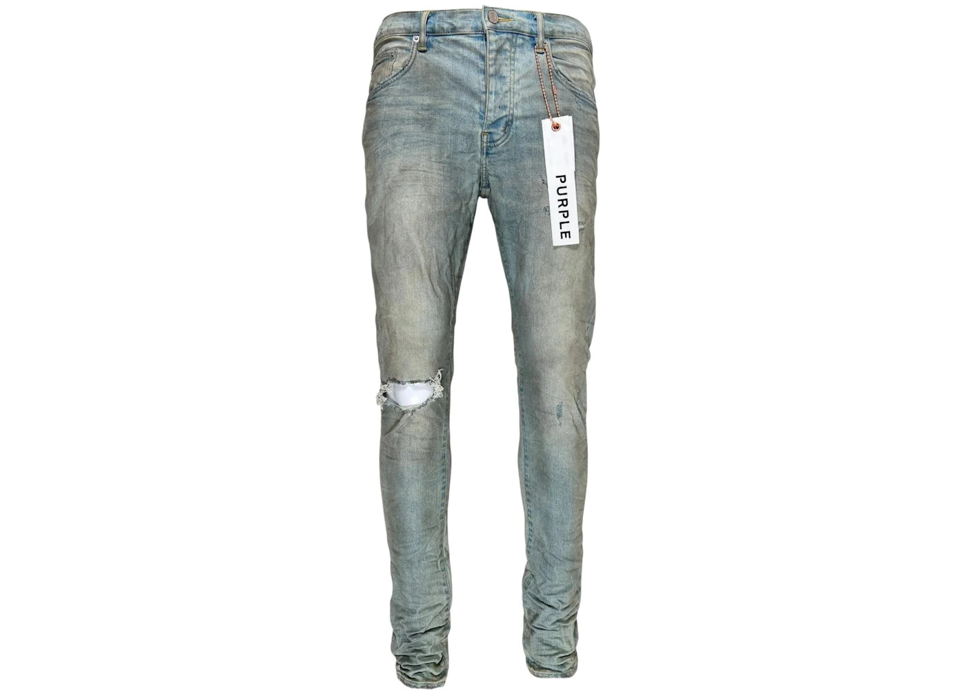 Purple Brand Light Dirty Wax Jeans Light Indigo - vue 360