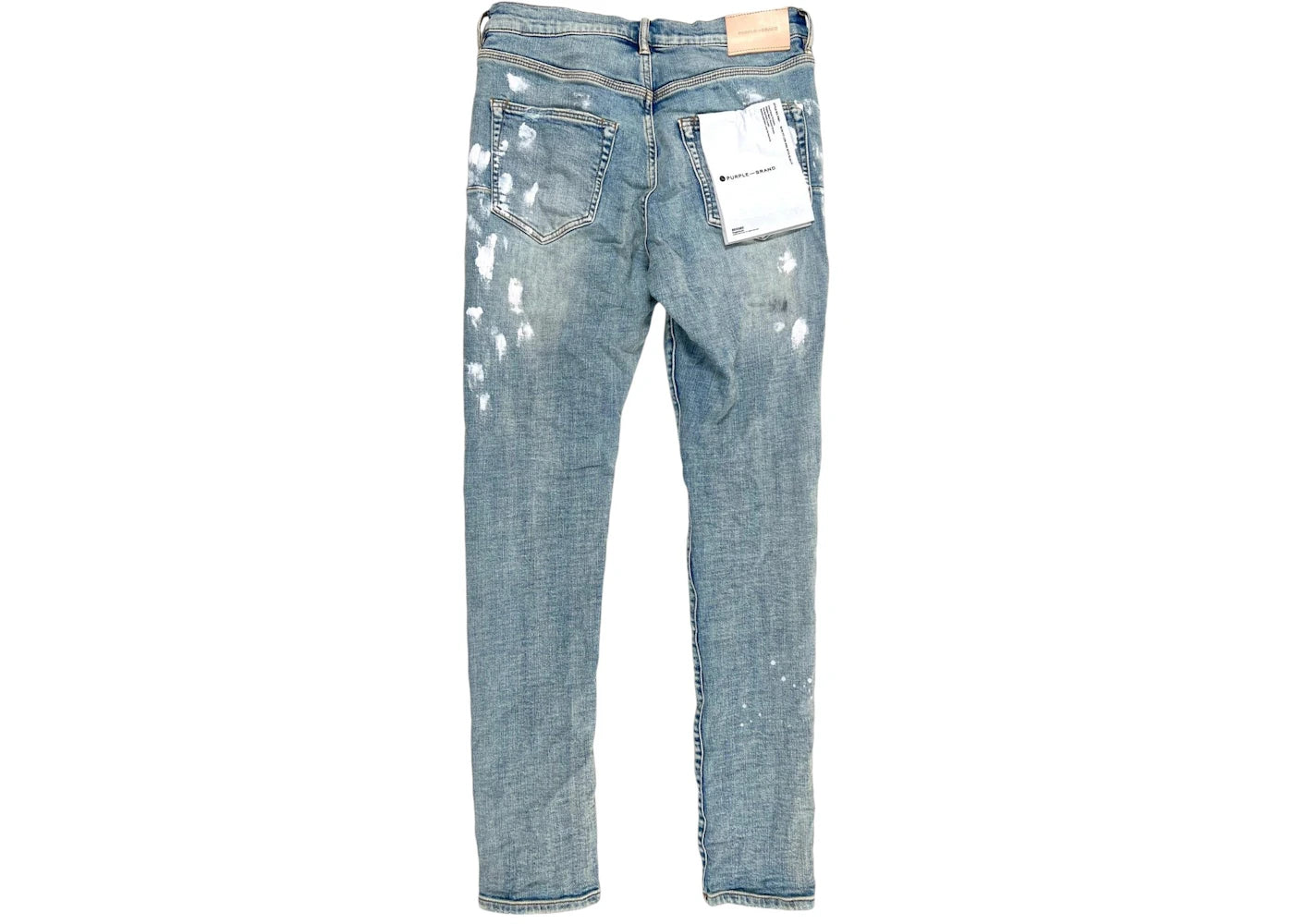Purple Brand Light Indigo Paint Blowout Jean Light Blue - vue secondaire B