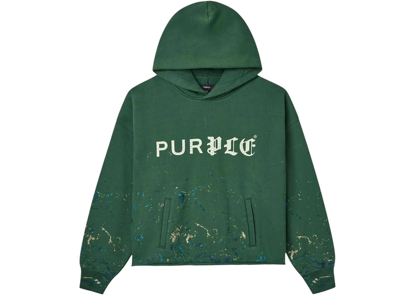 Purple Brand M4104-HFGH425 Heavyweight Fleece Hoodie Green - vue secondaire A