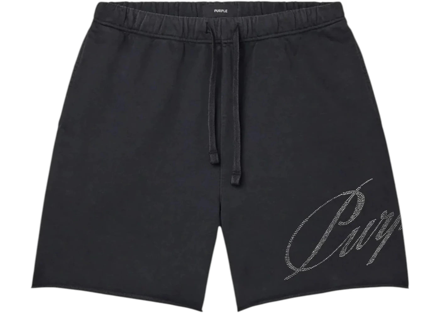 Purple Brand Midweight Fleece Po Shorts Black - vue secondaire A