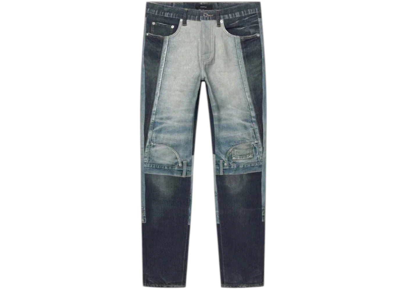 Purple Brand P001 Upside Down Jean Light/Dark Indigo - vue 360