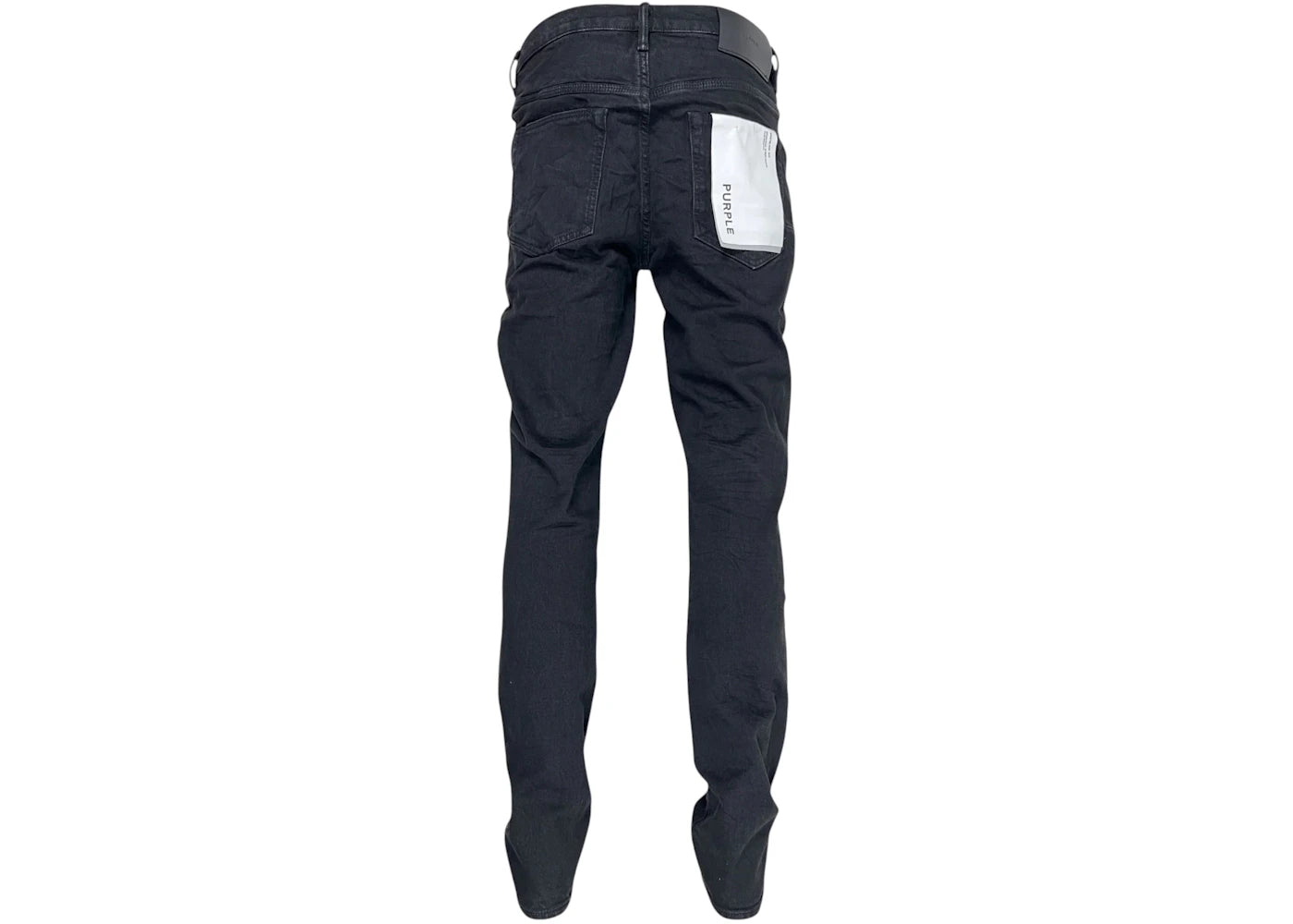 Purple Brand P002-Ndbr825 Knee Slit Rinse Slim Jean Black - vue secondaire B