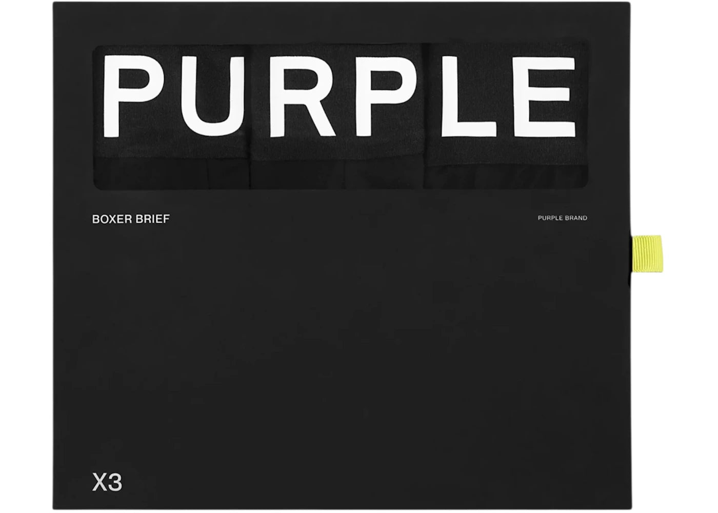 Purple Brand P802-MCBB224 3 Pack Boxer Briefs Black - vue secondaire B