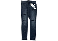 Purple Brand Reflective Paint Repair Jean Black