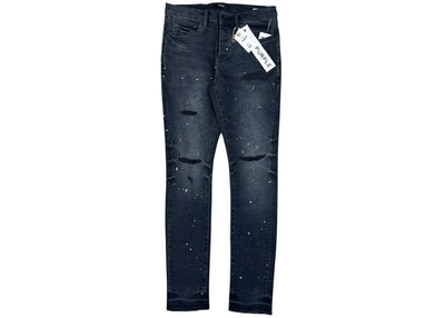 Purple Brand Reflective Paint Repair Jean Black
