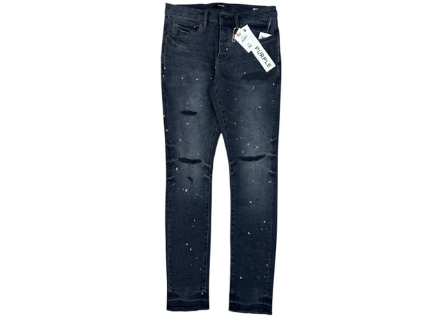 Purple Brand Reflective Paint Repair Jean Black
