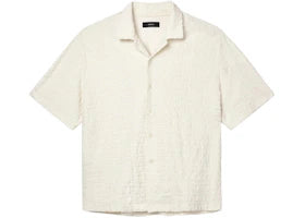 Purple Brand Terry Towel Camp Collar Shirt Off White - vue 360