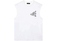 Purple Brand Textured Sleeveless T-shirt White