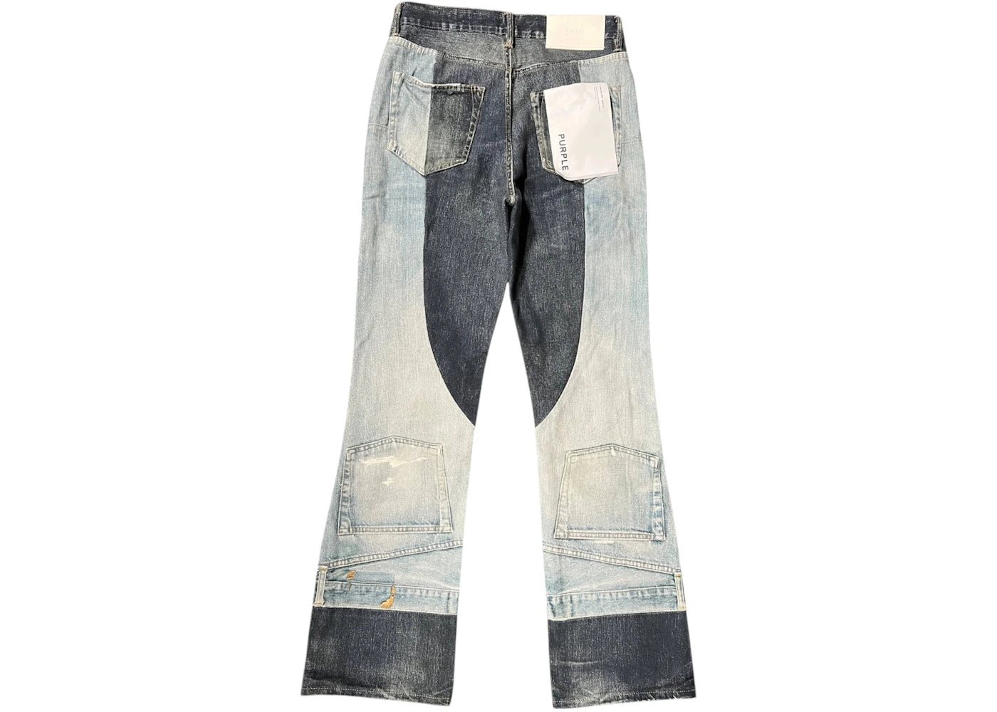 Purple Brand Upside Down Bootcut Jeans Blue - vue secondaire B