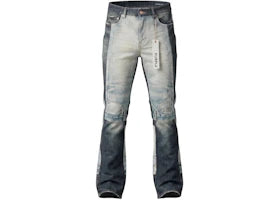 Purple Brand Upside Down Bootcut Jeans Blue - vue 360