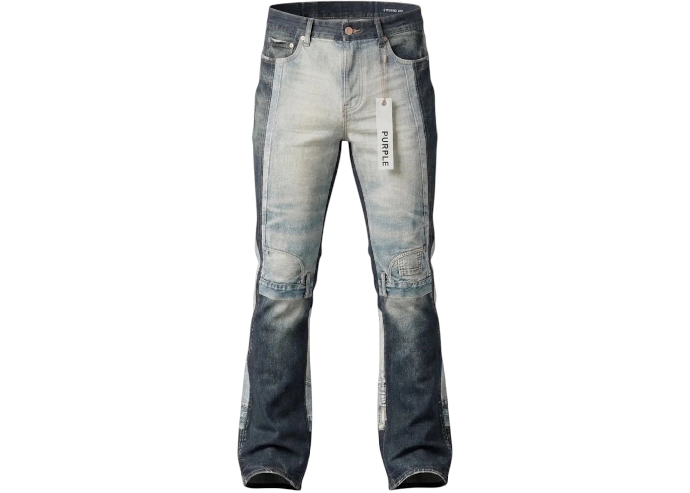Purple Brand Upside Down Bootcut Jeans Blue - vue secondaire A