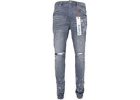 Purple Brand Worn Knee Slit Jean Grey