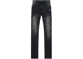 RtA Bryant Inkstone Paint Jeans Black - vue 360