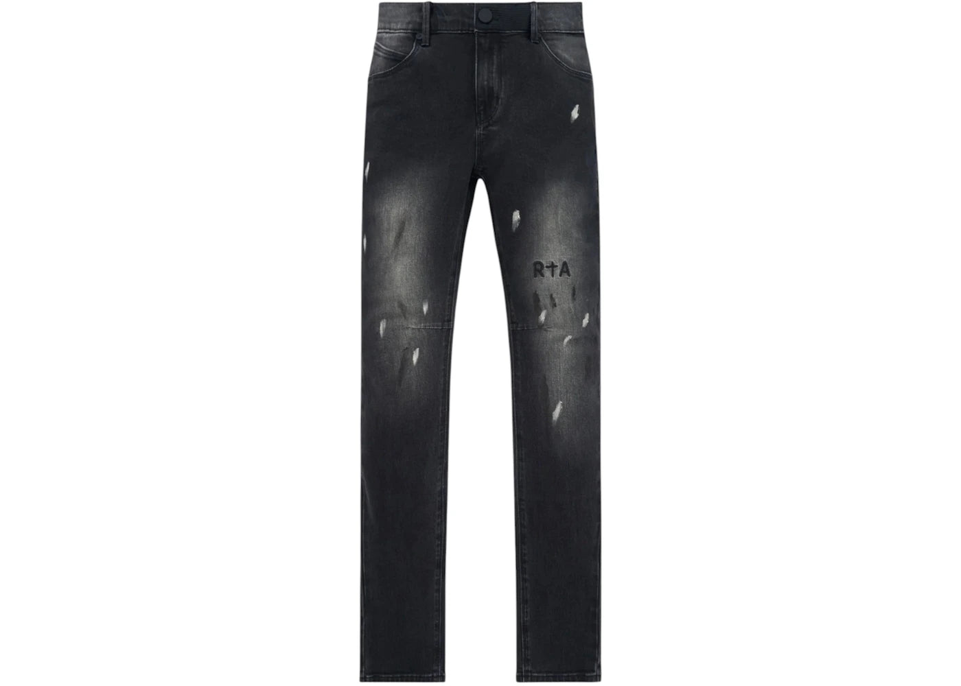 RtA Bryant Inkstone Paint Jeans Black - vue secondaire A