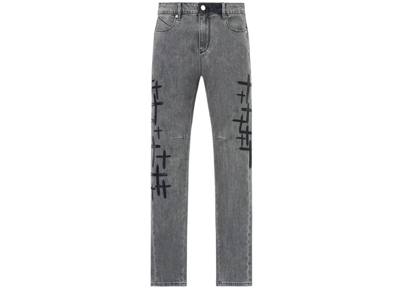 RtA Bryant Skinny Clouded Mist Cross Patch Jeans Clouded Mist - vue secondaire A