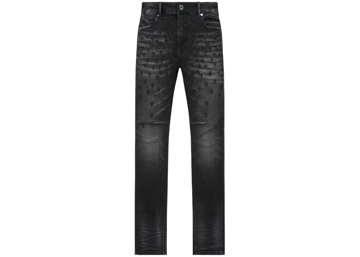 RtA Bryant Skinny Graphite Fade Allover Cross Jeans Graphite - vue 360