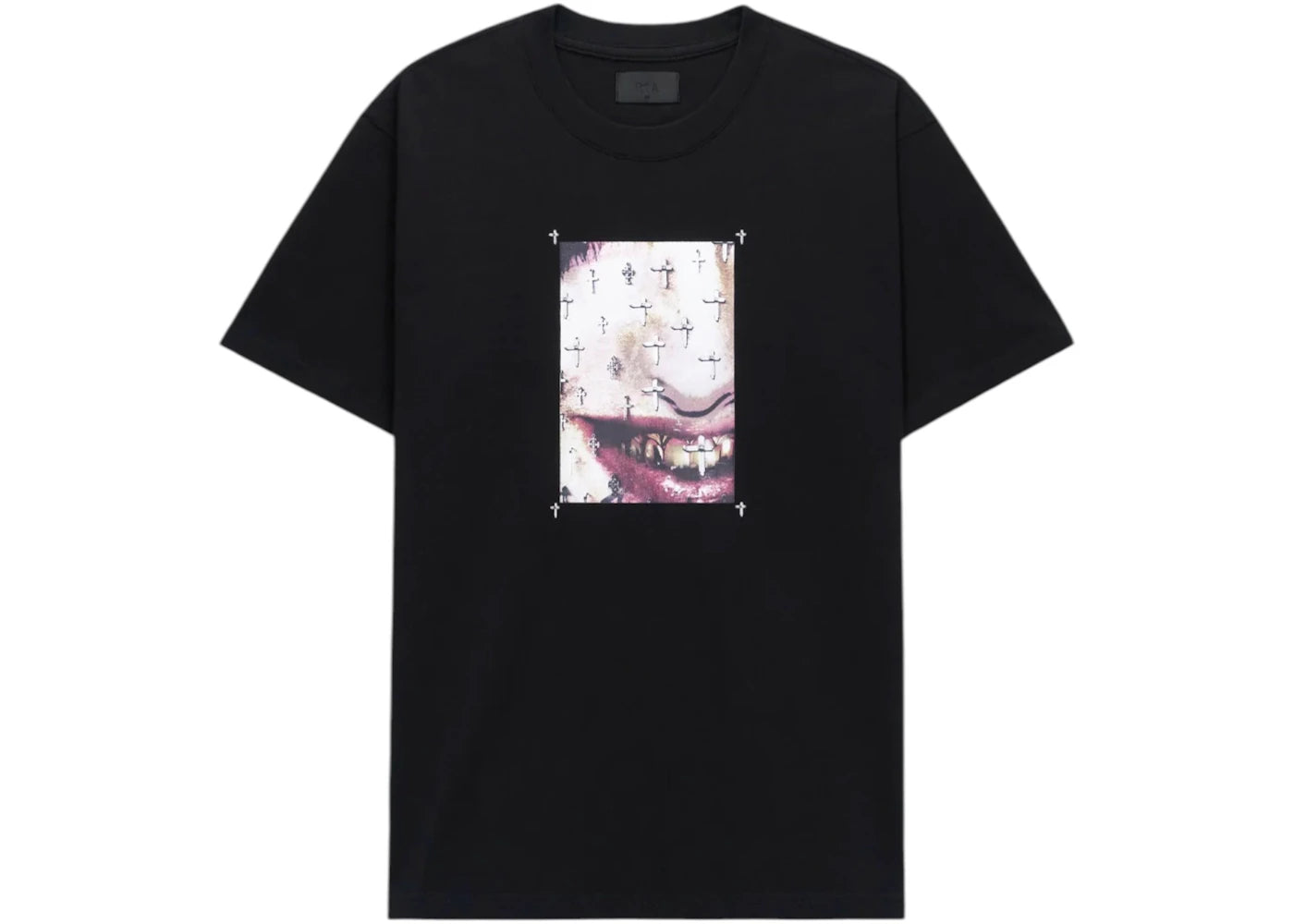 RtA Colin Oversized Short Sleeve Tee Black Cross Grillz - vue secondaire A
