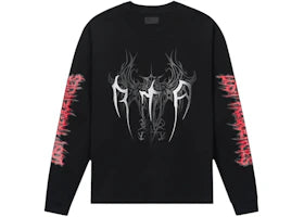 RtA Lawrence Black Cyber Sigilism L/S Tee Black - vue 360