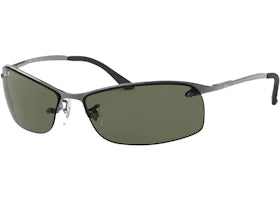 Ray-Ban RB3183 Sunglasses Polished Gunmetal/Green (RB3183) - vue 360