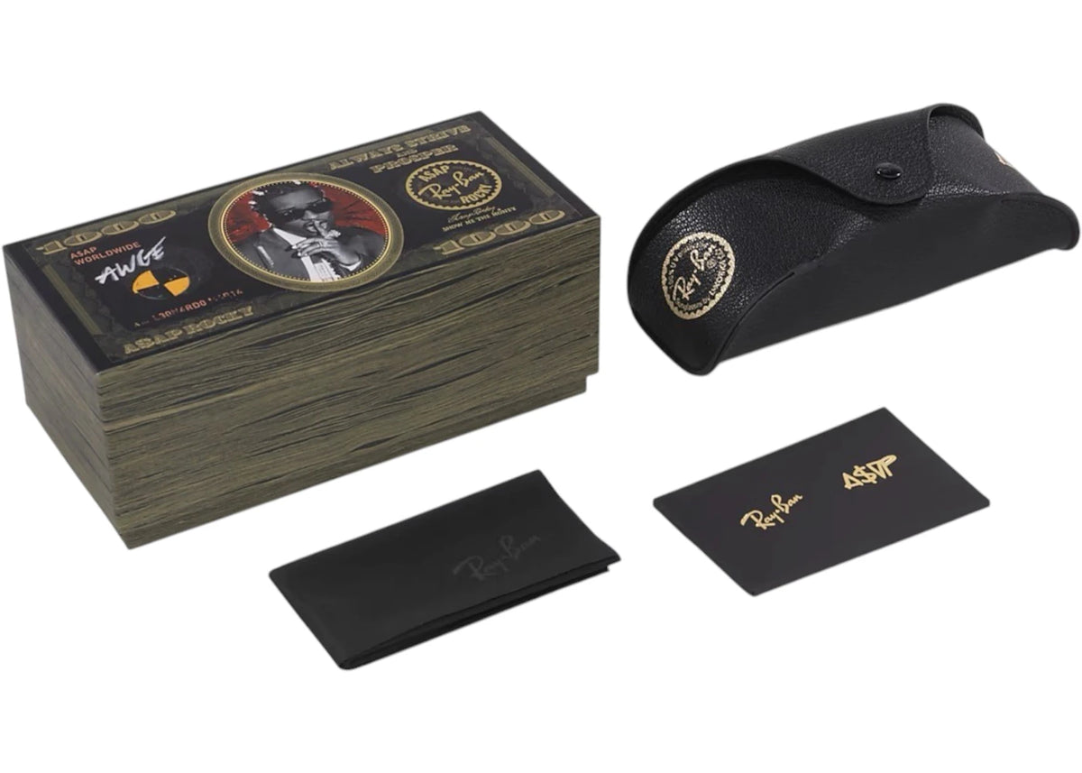 Ray-Ban x A$AP Rocky Mega Balorama Blacked Out Collection Sunglasses Black Dark Grey (RB2289 6826J5 63-19) - vue secondaire B