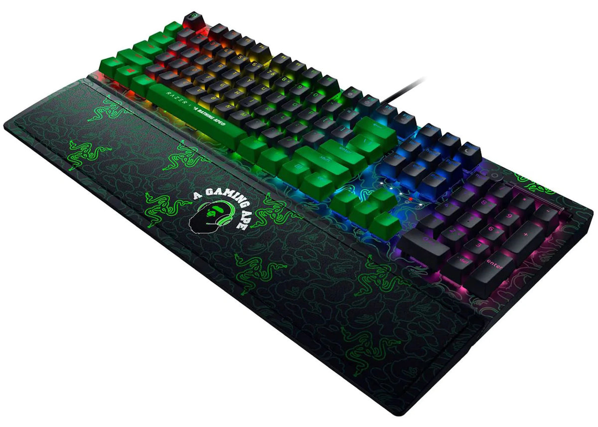 Razer x BAPE Neon Camo BlackWidow V3 Green Keyboard (US) RZ03-03543000-R3M1 - vue secondaire B