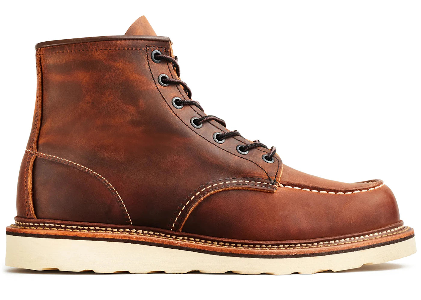 Red Wing Shoes Classic Moc 6-Inch Boot Heritage #1907 Copper Rough & Tough Leather - vue 360
