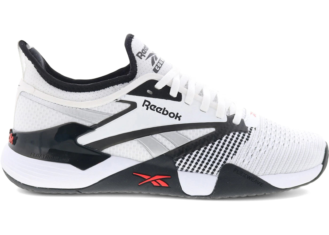Reebok Nano Court Black White Energy Red - vue 360