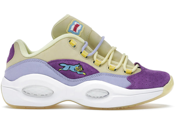 Reebok Question Low BBC Ice Cream Running Dog Yellow Purple sneakers - authentic Reebok shoes