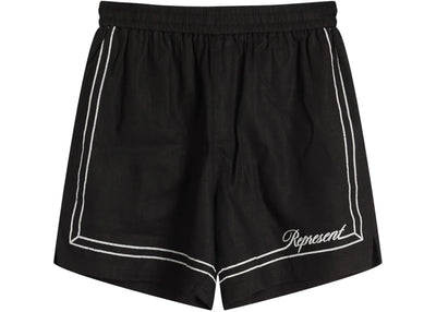 Represent Border Short Jet Black