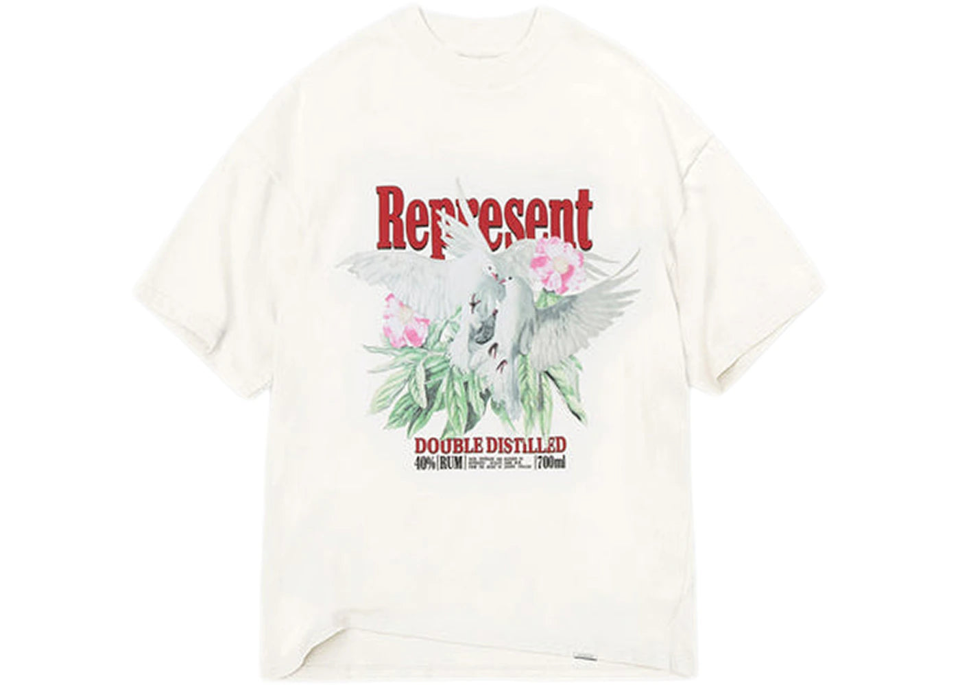 Represent Double Distilled T-shirt Flat White - vue 360