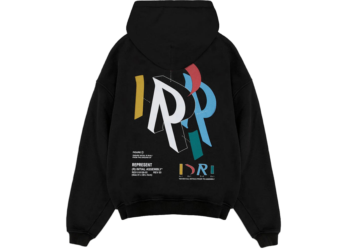 Represent Initial Assembly Hoodie Black - vue secondaire B