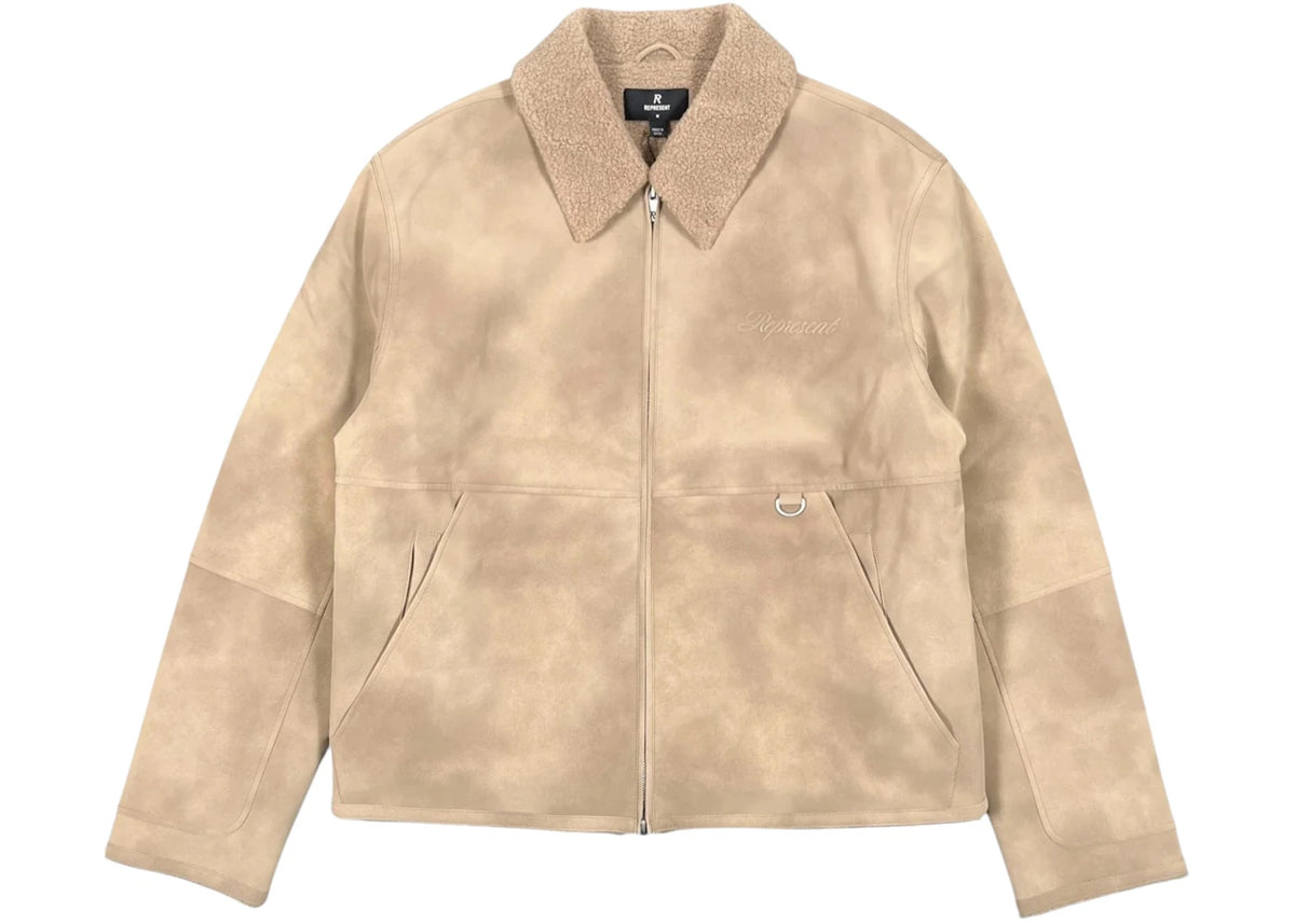 Represent MLM100132-25 Shearling Jacket Cafe - vue secondaire A