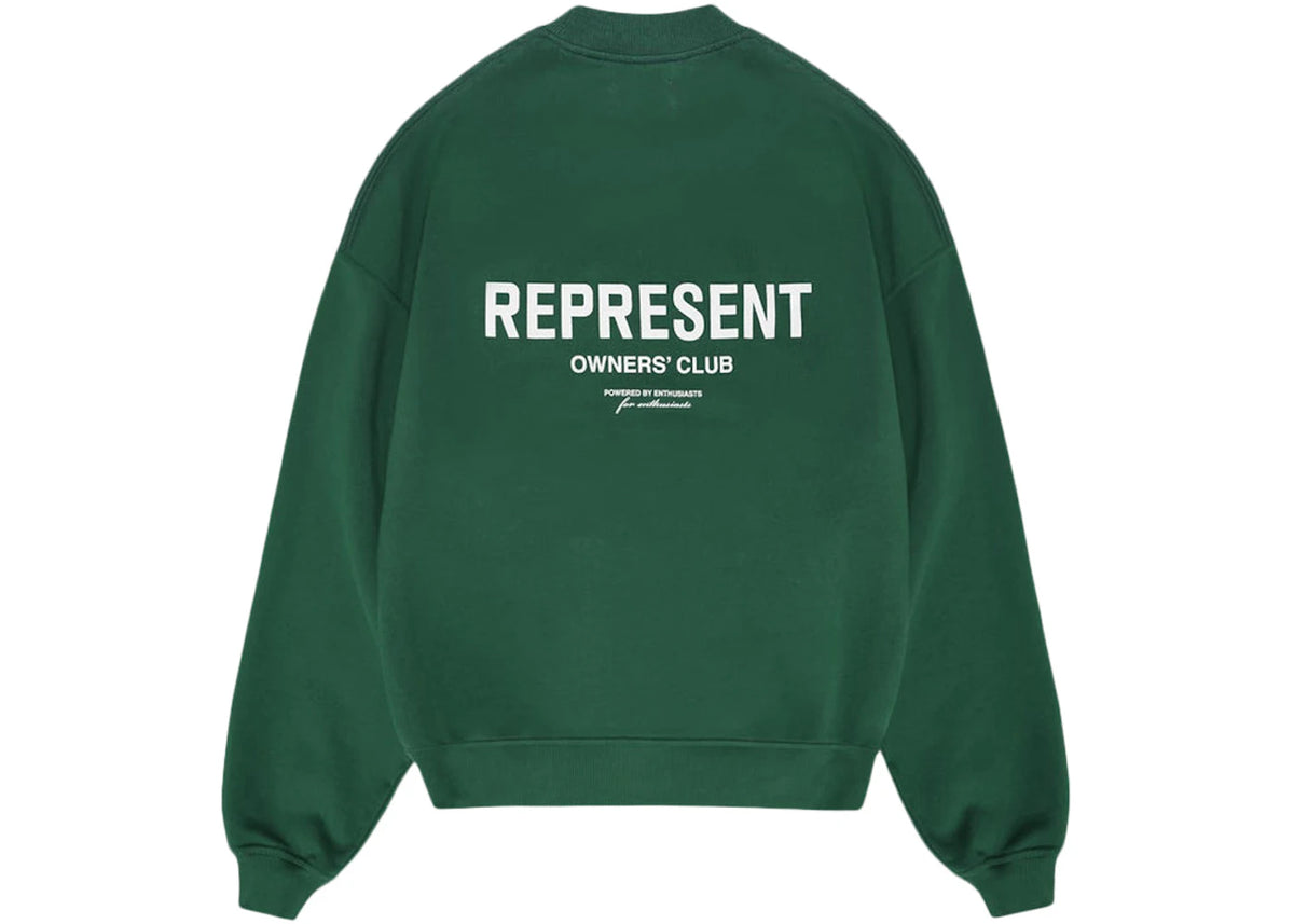 Represent Owner's Club Sweater Racing Green/White - vue secondaire B