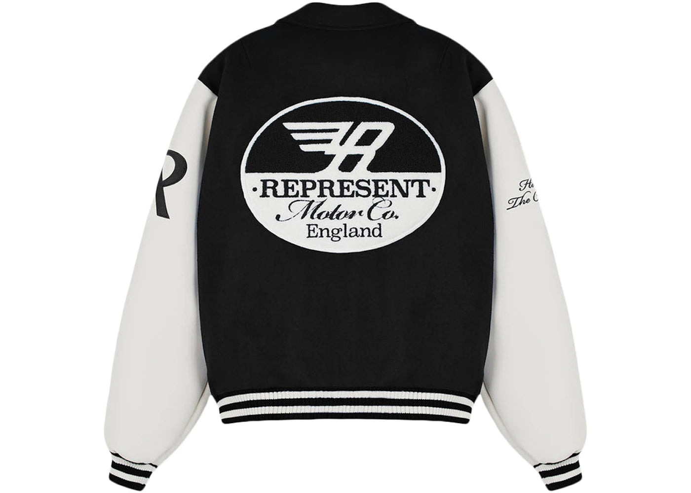 Represent Racing Team Varsity Jacket Black/White - vue secondaire B