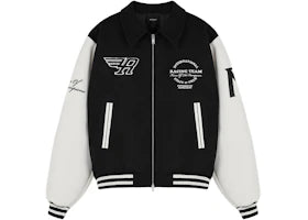 Represent Racing Team Varsity Jacket Black/White - vue 360