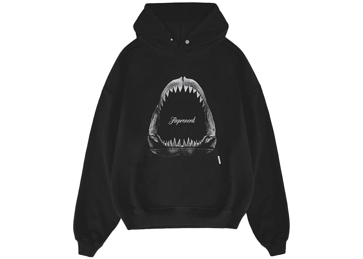 Represent Shark Jaws Hoodie Off Black - vue 360