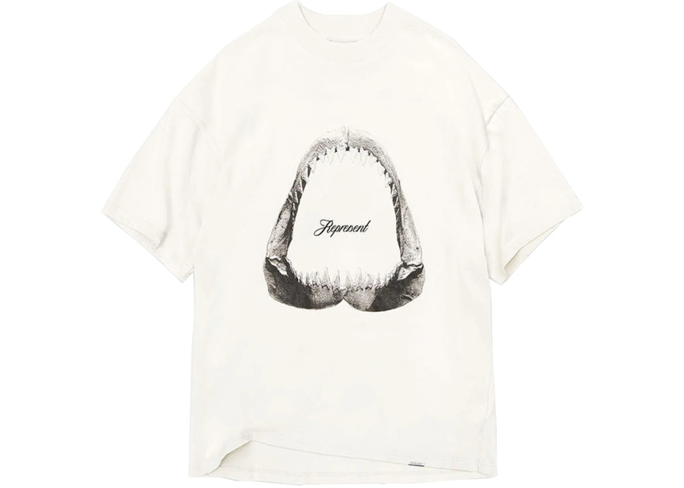 Represent Shark Jaws T-shirt Flat White - vue 360